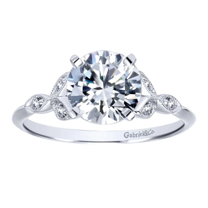 Rings International Diamond Center Gabriel Bridal Collection White Gold Straight Engagement Ring 008 ctw Rings International Diamond Center Gabriel Bridal Collection White Gold Straight Engagement Ring 008 ctw