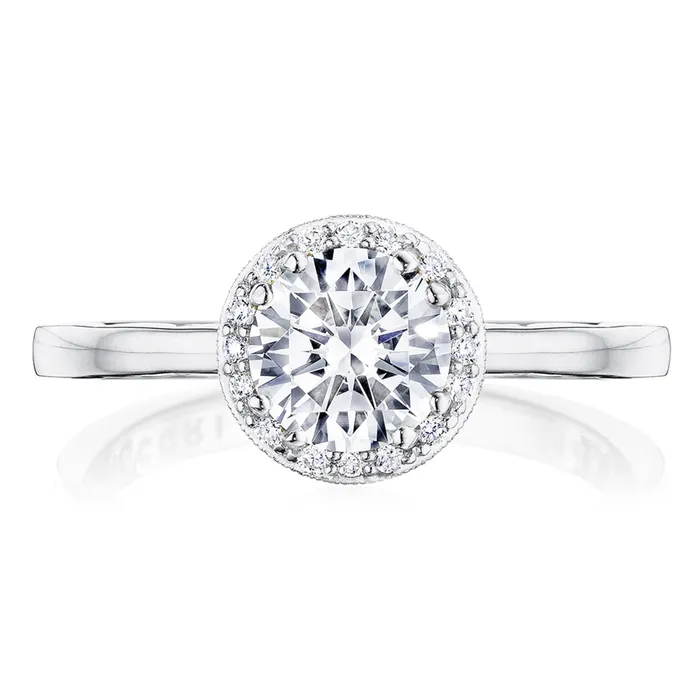 Rings International Diamond Center Tacori 14k White Gold Coastal Crescent Collection Engagement Ring Setting 015CTW
