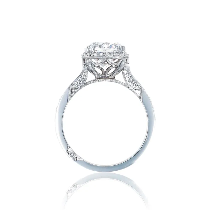 Rings International Diamond Center Tacori 18k White Gold Dantela Round Diamond Engagement Ring Setting 063 CTW Rings International Diamond Center Tacori 18k White Gold Dantela Round Diamond Engagement Ring Setting 063 CTW