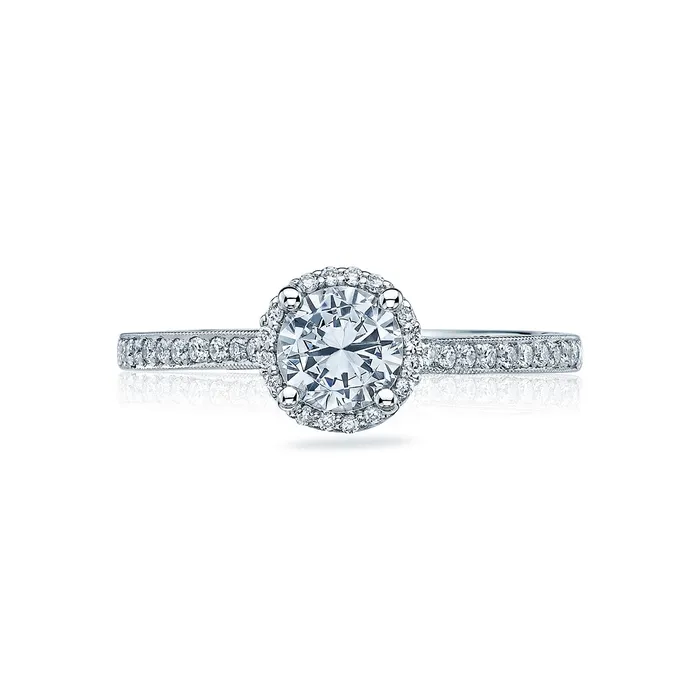 Rings International Diamond Center Tacori 18k White Gold Sculpted Crescent Round Diamond Engagement Ring Setting 018 CTW Rings International Diamond Center Tacori 18k White Gold Sculpted Crescent Round Diamond Engagement Ring Setting 018 CTW