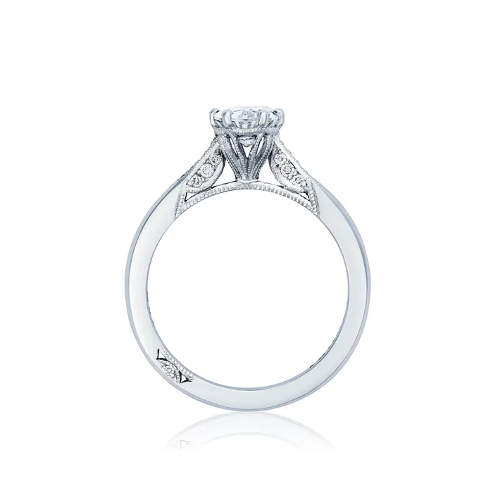 Rings International Diamond Center Tacori 18k White Gold Simply Tacori Oval Diamond Engagement Ring Setting 011 CTW Rings International Diamond Center Tacori 18k White Gold Simply Tacori Oval Diamond Engagement Ring Setting 011 CTW