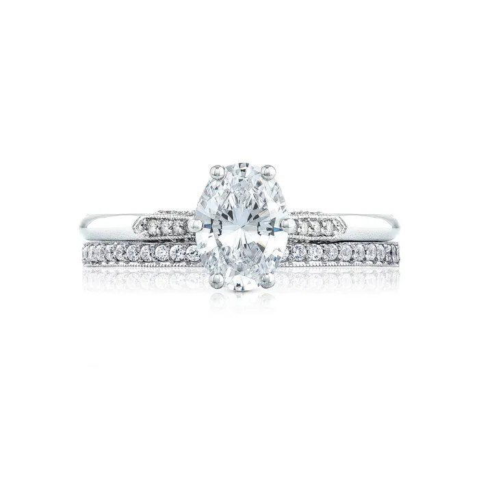 Rings International Diamond Center Tacori 18k White Gold Simply Tacori Oval Diamond Engagement Ring Setting 011 CTW Rings International Diamond Center Tacori 18k White Gold Simply Tacori Oval Diamond Engagement Ring Setting 011 CTW