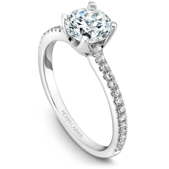 Rings Noam Carver White Gold Diamond Engagement Ring Setting 016 CTW International Diamond Center Rings Noam Carver White Gold Diamond Engagement Ring Setting 016 CTW International Diamond Center