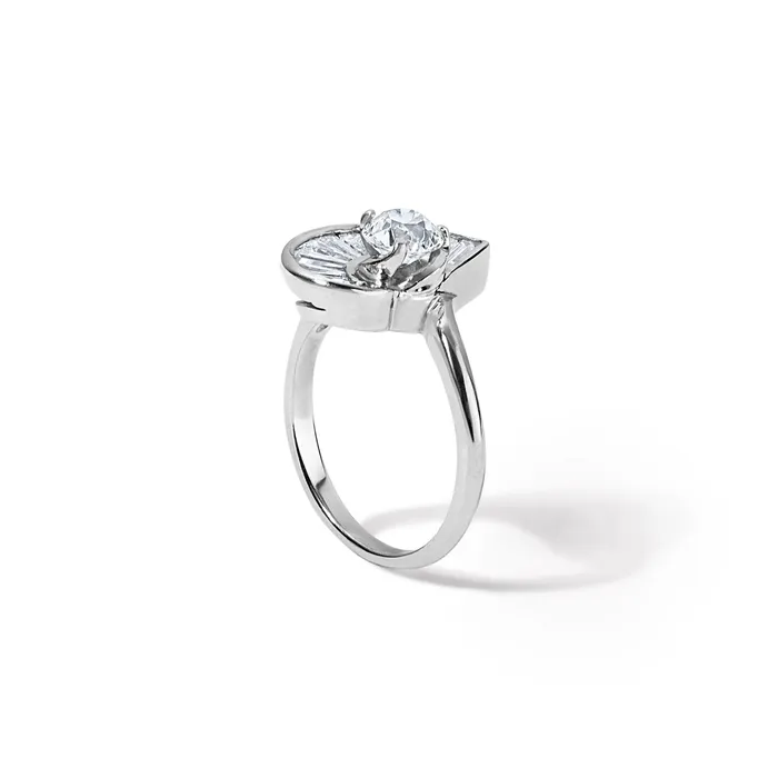 Rings SG Vintage Old Mine Center Ballerina Ring
