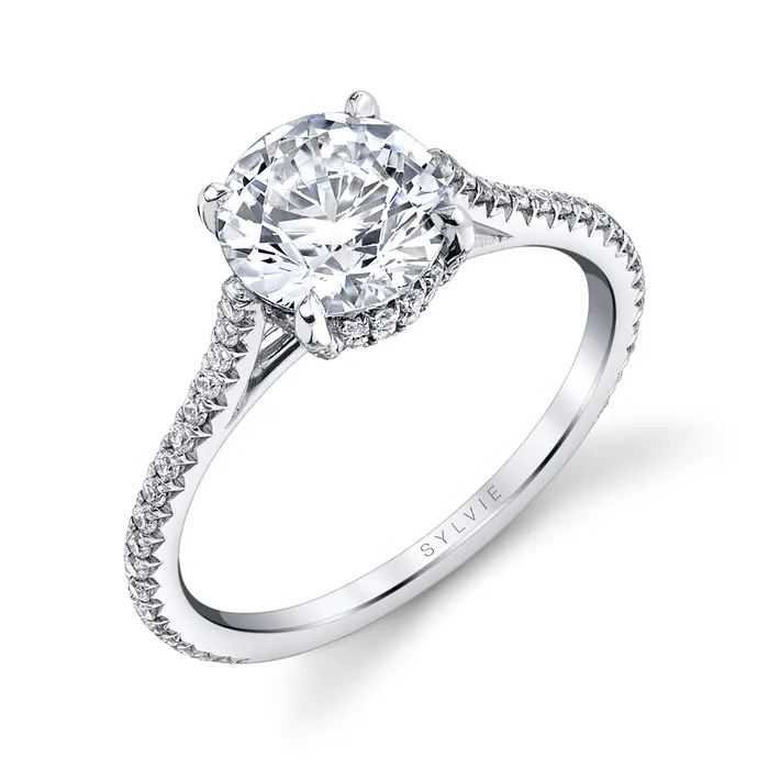 Rings Shop IDC estore Sylvie Steffi Round Classic Hidden Halo Engagement Ring Setting Rings Shop IDC estore Sylvie Steffi Round Classic Hidden Halo Engagement Ring Setting
