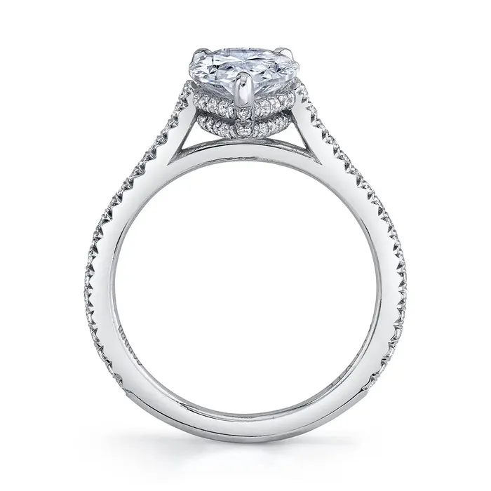 Rings Shop IDC estore Sylvie Steffi Round Classic Hidden Halo Engagement Ring Setting