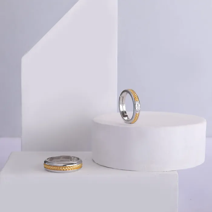Rings SILVER Forever Together Silver CZ Couple Rings