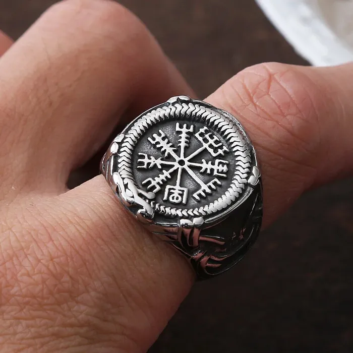 Rings Valhalla Vikings Viking Ring Vegvisir Serpent