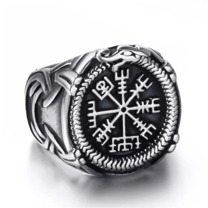 Rings Valhalla Vikings Viking Ring Vegvisir Serpent