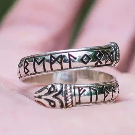 Rings VikingStore Sterling Silver Jrmungandr Viking Ring