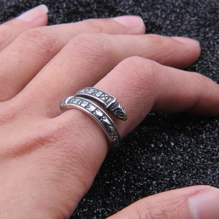 Rings VikingStore Sterling Silver Jrmungandr Viking Ring