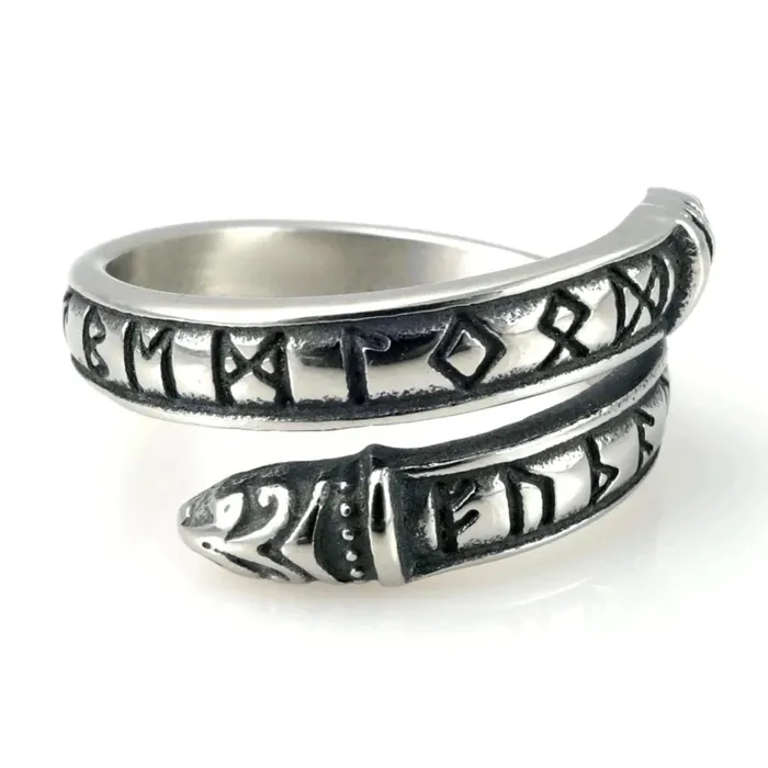 Rings VikingStore Sterling Silver Jrmungandr Viking Ring