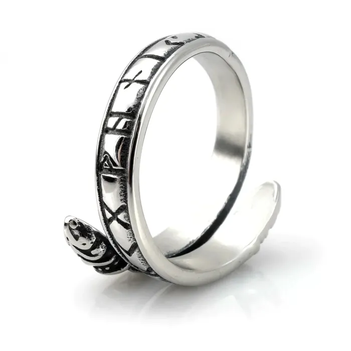 Rings VikingStore Sterling Silver Jrmungandr Viking Ring
