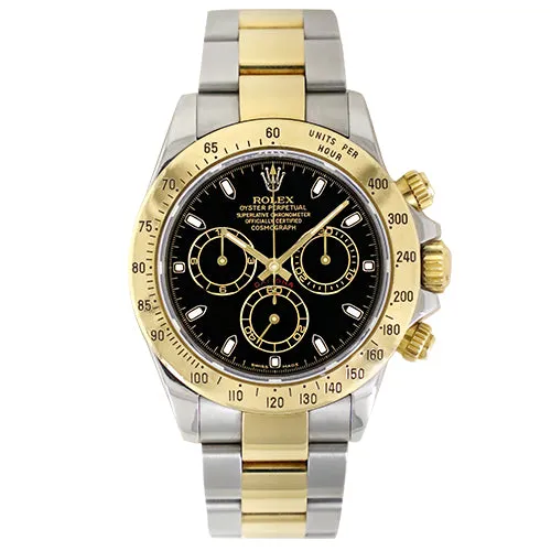 Rolex Cosmograph Daytona 116523 Rolesor Oystersteel 18K Yellow Gold 40mm Preowned International Diamond Center PreStyled Sets Rolex Cosmograph Daytona 116523 Rolesor Oystersteel 18K Yellow Gold 40mm Preowned International Diamond Center PreStyled Sets