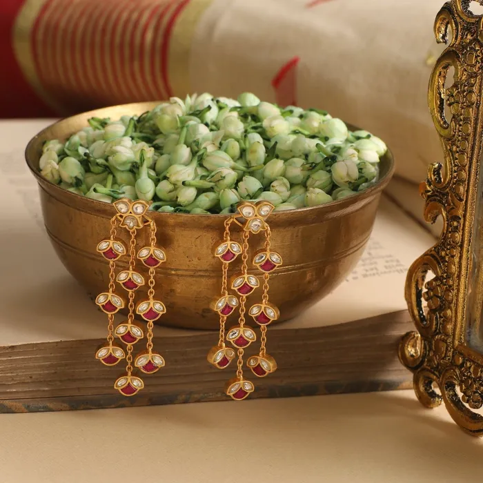 Sadya Gold Plated Sterling Silver Earrings SILVER Earrings