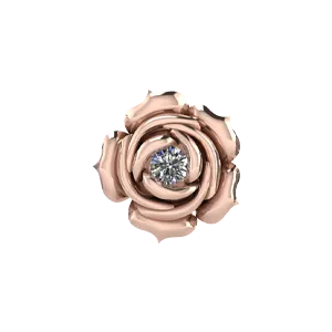 SG Fine Charm Necklaces Slider Rose Charm