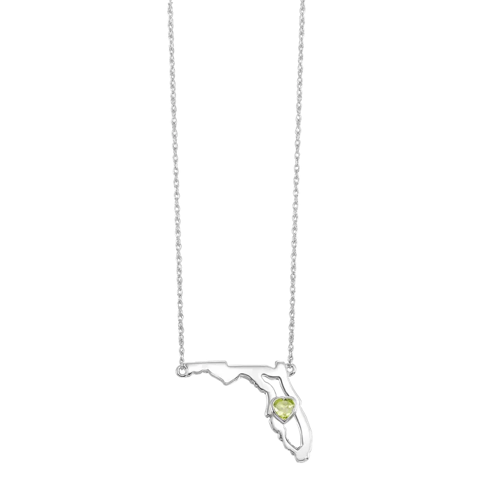 Shop IDC estore Necklaces 14K Peridot Heart in Florida Necklace