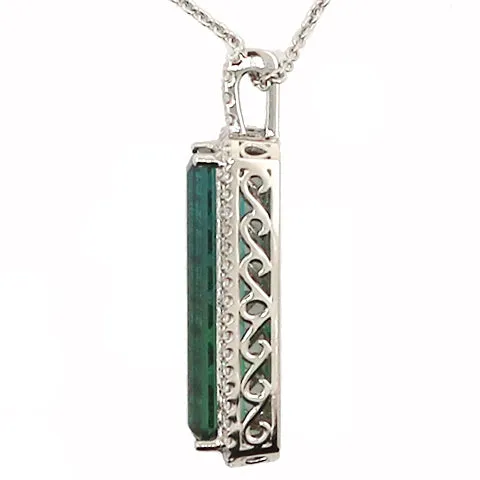 Shop IDC estore Necklaces Tourmaline and Diamond Fashion Pendant