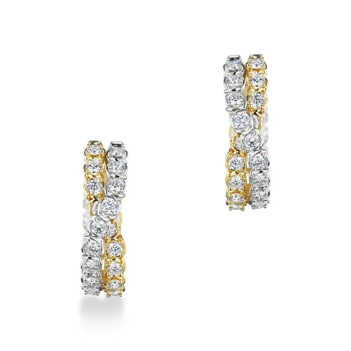Shop IDC estore PreStyled Sets A Link Abbracci 385 ctw White Yellow Gold Inside Out Crossover 18K Gold Huggie Hoops Shop IDC estore PreStyled Sets A Link Abbracci 385 ctw White Yellow Gold Inside Out Crossover 18K Gold Huggie Hoops