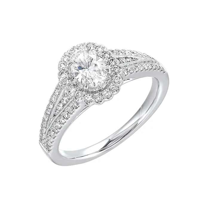 Shop IDC estore Rings Halo Complete Engagement Ring 095 CTW