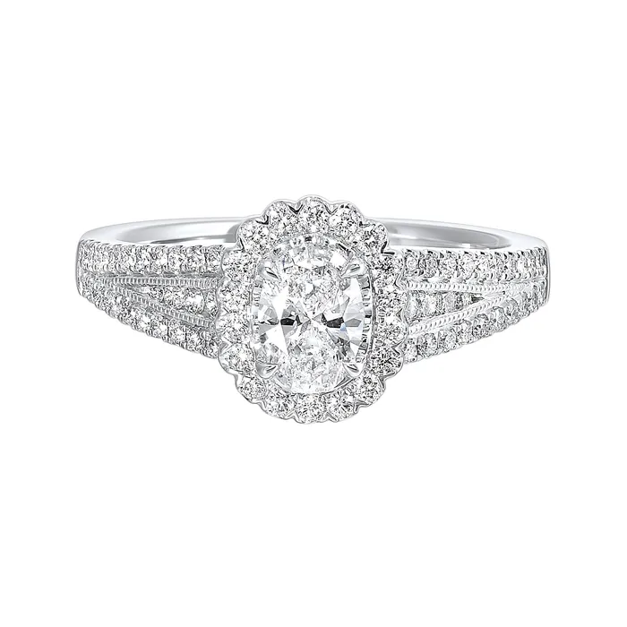 Shop IDC estore Rings Halo Complete Engagement Ring 095 CTW