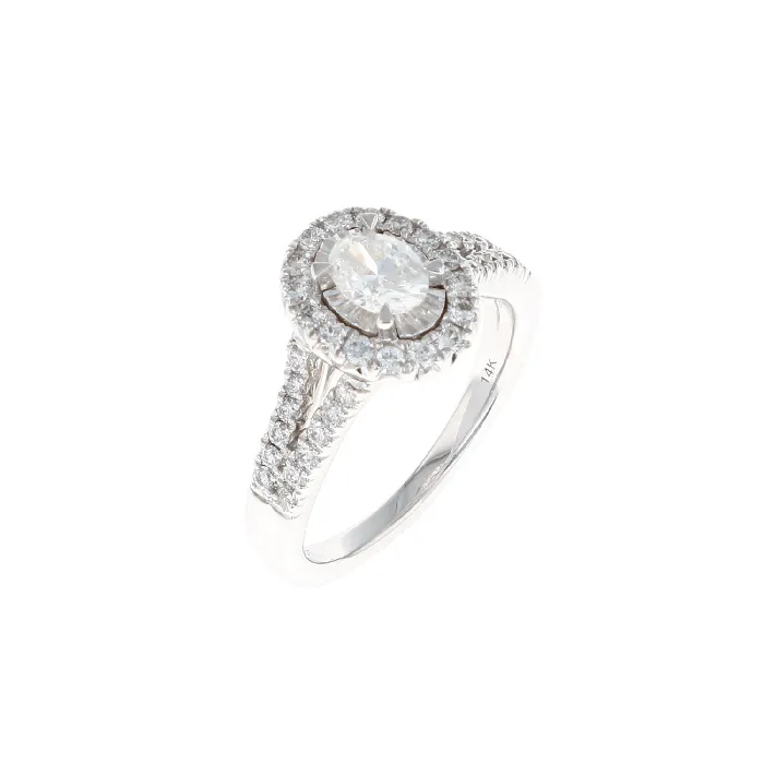 Shop IDC estore Rings Oval Halo Complete Engagement Ring 100CTW