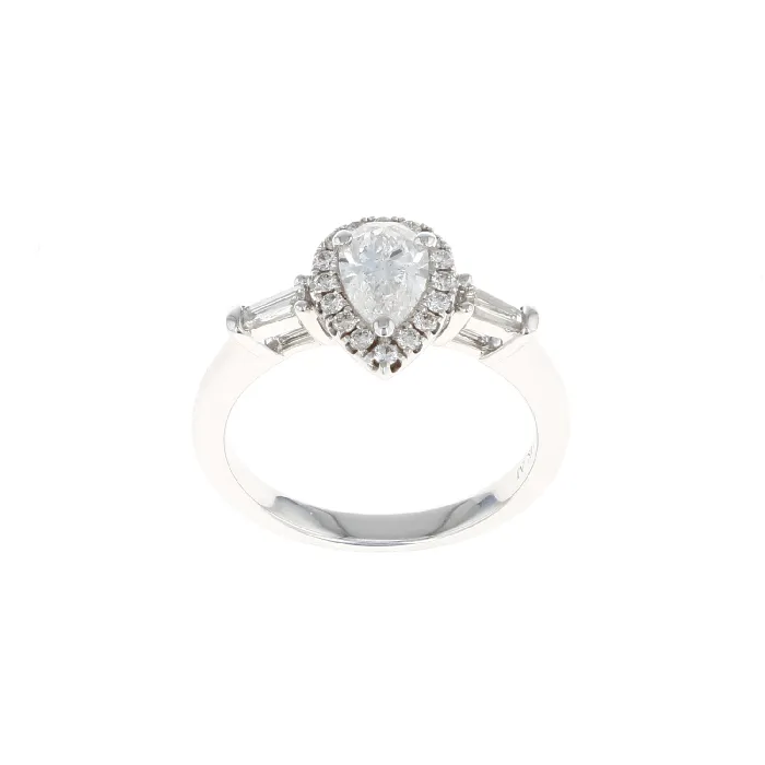 Shop IDC estore Rings Pear Halo Complete Engagement Ring 103CTW