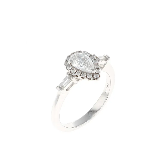 Shop IDC estore Rings Pear Halo Complete Engagement Ring 103CTW