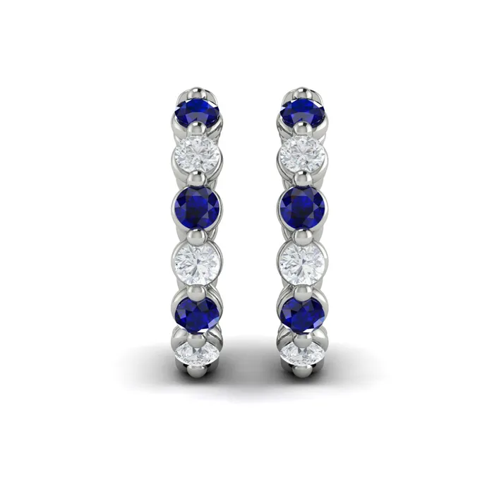 Shop IDC estore Vlora Adella 14K Gold Diamond and Blue Sapphire Twist Huggie Hoop Earrings Diamond 033CTW Blue Sapphire 048CTW Earrings Shop IDC estore Vlora Adella 14K Gold Diamond and Blue Sapphire Twist Huggie Hoop Earrings Diamond 033CTW Blue Sapphire 048CTW Earrings