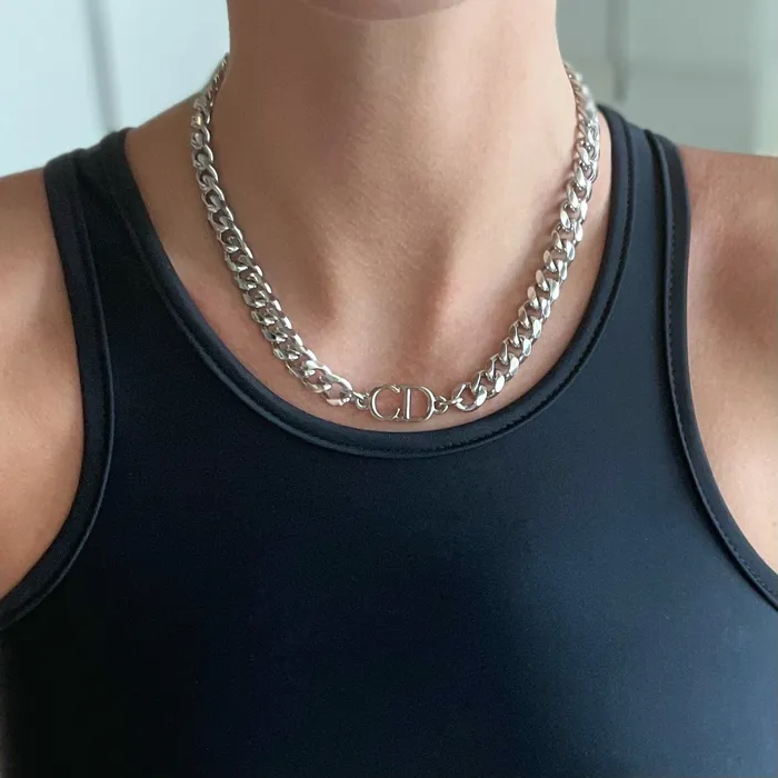 Silver CD Choker Reluxe Vintage Rings