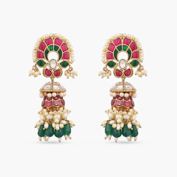 SILVER Earrings Sirisha Jadau Silver Jhumka Earrings
