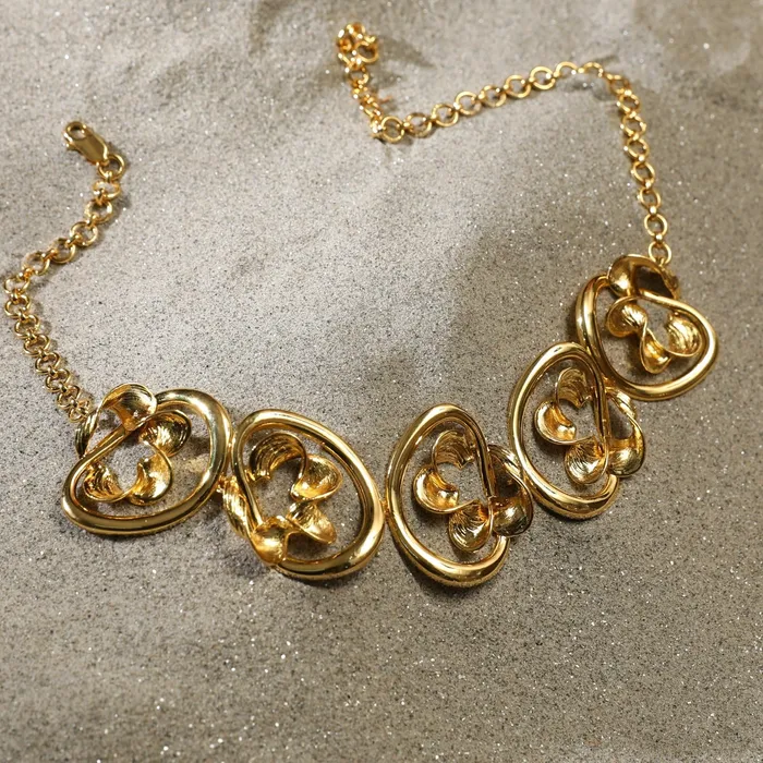 SILVER Rings Sandscape Statement Floral Silver Choker