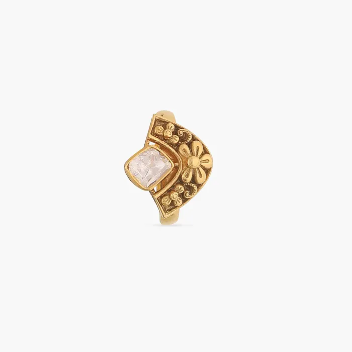 SILVER Rings Saumya Nakshi Moissanite Finger Ring