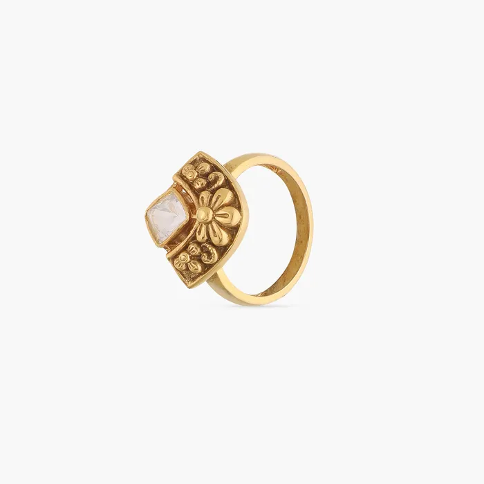 SILVER Rings Saumya Nakshi Moissanite Finger Ring