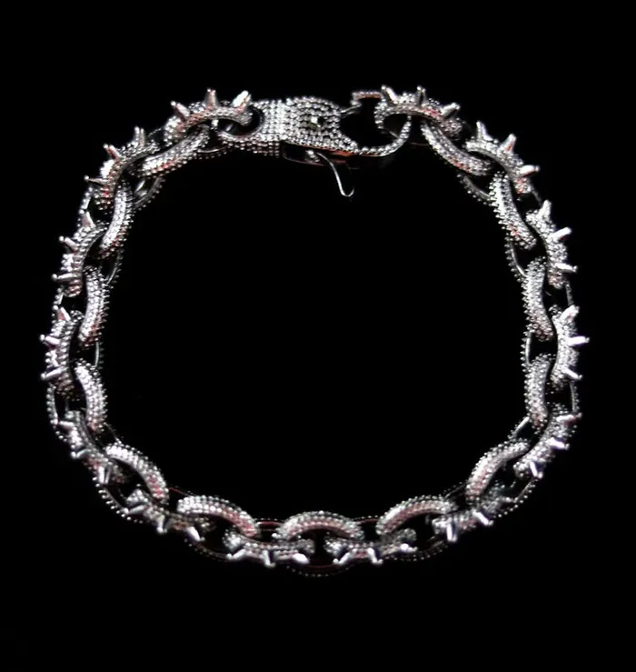 Silver Spikes Bracelet Fashion Jewelry by Yordy Bracelets