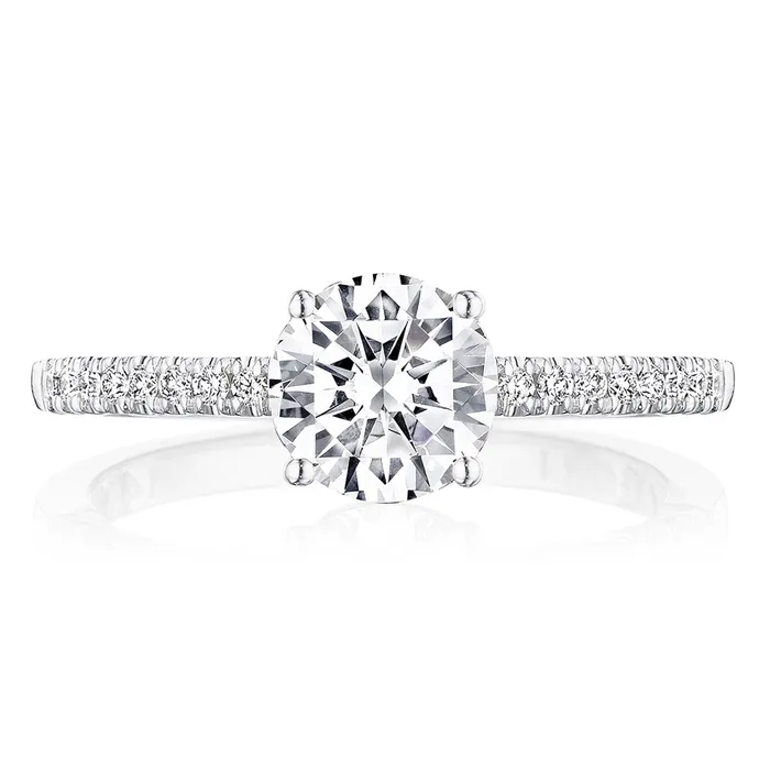 Tacori 14k White Gold Coastal Crescent Collection Classic Engagement Ring Setting 016CTW International Diamond Center Rings Tacori 14k White Gold Coastal Crescent Collection Classic Engagement Ring Setting 016CTW International Diamond Center Rings