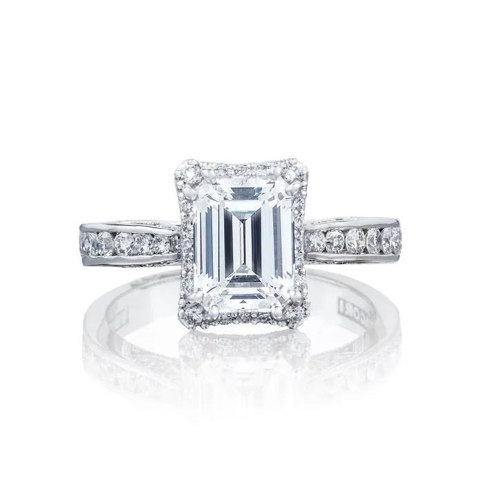 Tacori 18k White Gold Dantela Engagement Ring Setting 054 CTW International Diamond Center Rings Tacori 18k White Gold Dantela Engagement Ring Setting 054 CTW International Diamond Center Rings