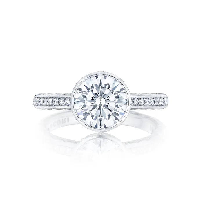 Tacori 18k White Gold Starlit Round Diamond Engagement Ring Setting 013 CTW International Diamond Center Rings Tacori 18k White Gold Starlit Round Diamond Engagement Ring Setting 013 CTW International Diamond Center Rings