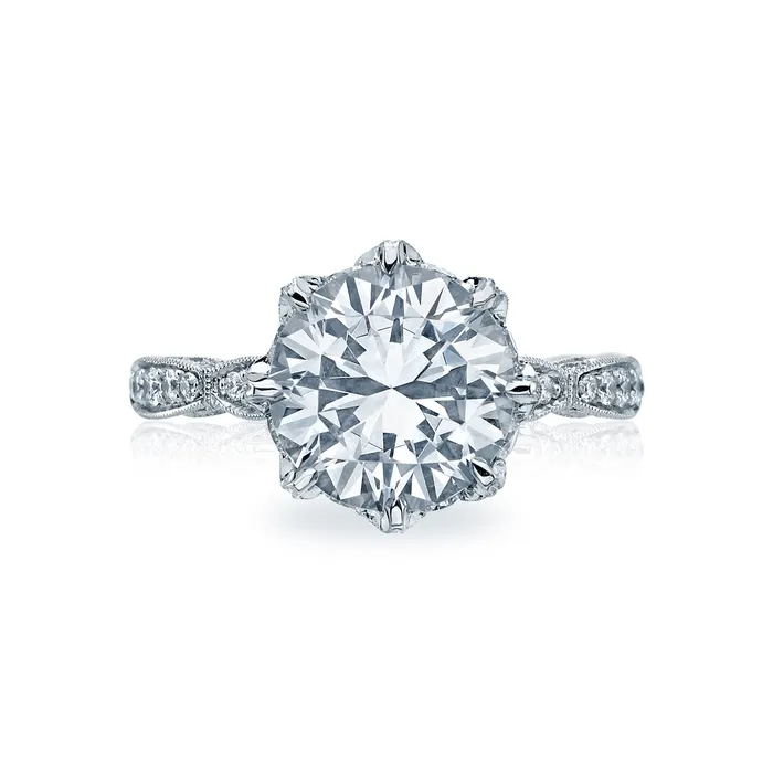 Tacori Platinum RoyalT Round Diamond Engagement Ring Setting 11 CTW International Diamond Center Rings Tacori Platinum RoyalT Round Diamond Engagement Ring Setting 11 CTW International Diamond Center Rings