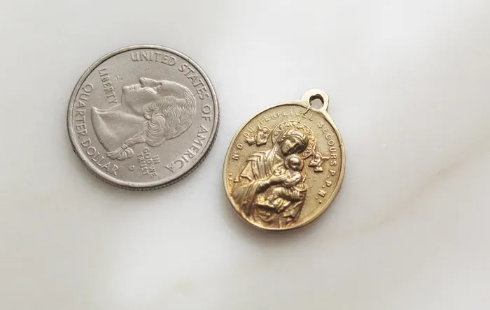 The Little Catholic Necklaces Sacred Heart Our Lady of Perpetual Help Medal