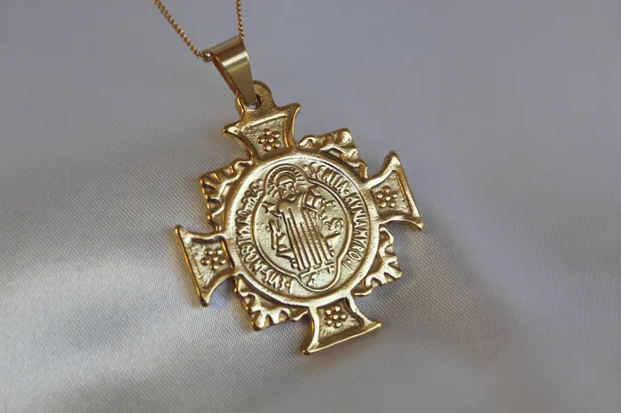 The Little Catholic Necklaces St Benedict Cross Necklace