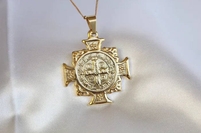 The Little Catholic Necklaces St Benedict Cross Necklace