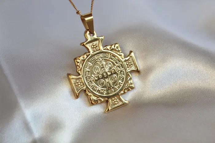 The Little Catholic Necklaces St Benedict Cross Necklace