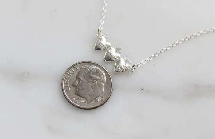 TheLittleCatholic Rings Holy Family Hearts in Sterling Silver Tiny Version