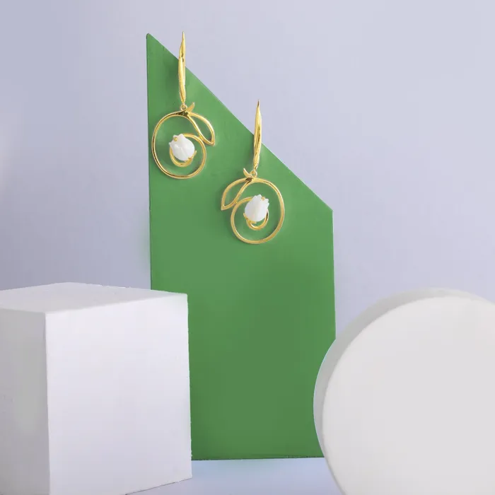 Tulip Enchante Silver Drop Earrings SILVER Earrings