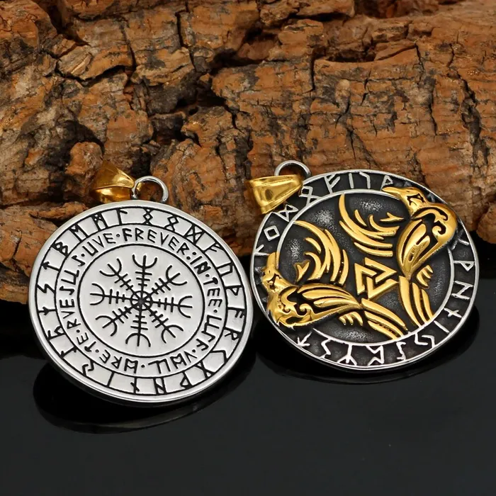 Valhalla Vikings Necklaces Viking Necklace Huginn Muninn Valknut