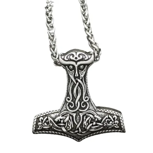 Valhalla Vikings Thor Hammer Necklace Dragon Knot Necklaces