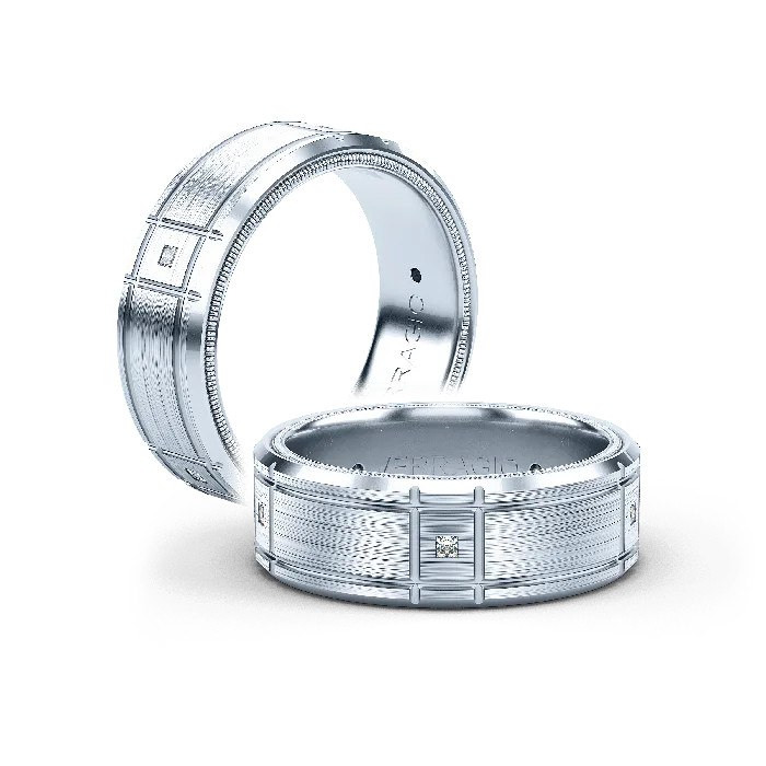 Verragio Mens Band VWD8905Platinum International Diamond Center Rings