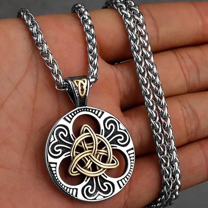 Viking Necklace Celtic Triquetra Knot Valhalla Vikings Necklaces