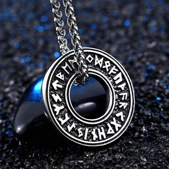 Viking Necklace Runic Circle Valhalla Vikings Necklaces
